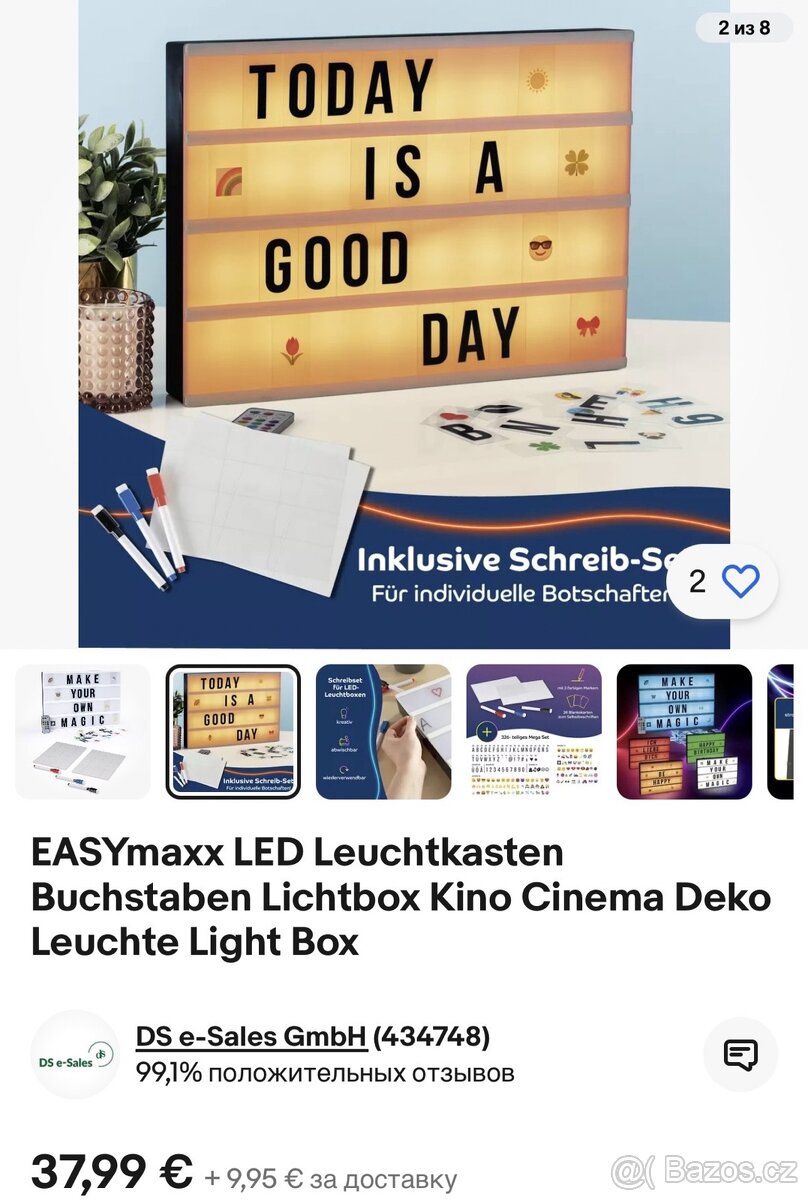 EASYmaxx LED světelný box písmena světelný box