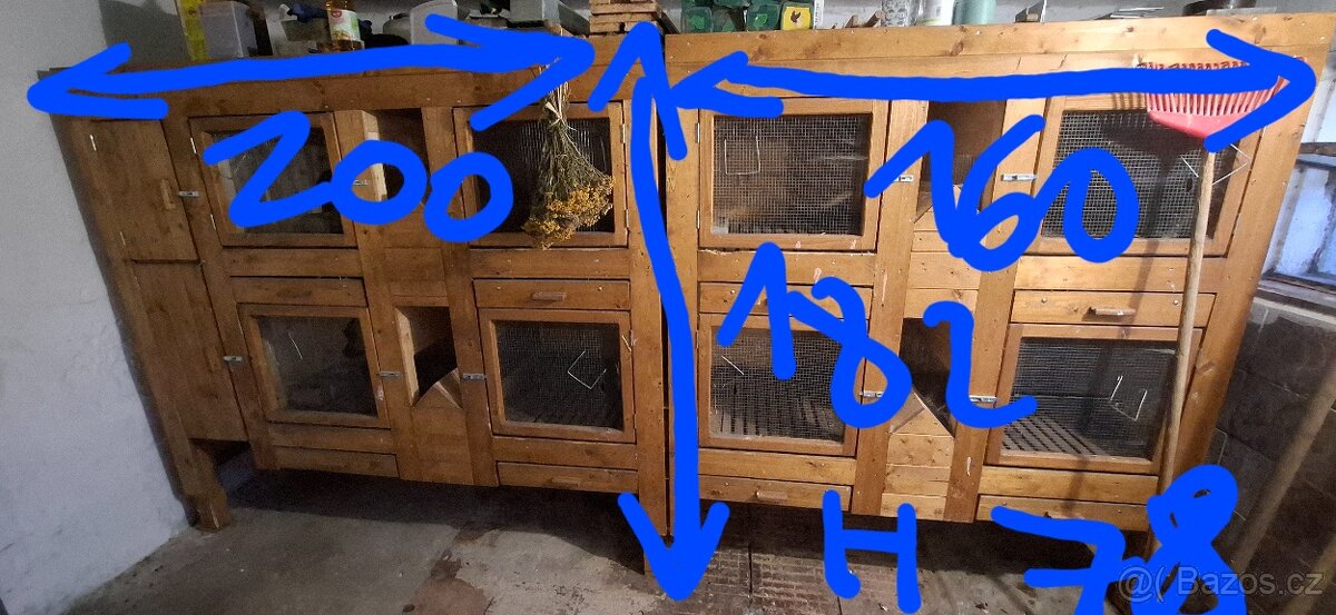Prodam kralikarnu s rošty a kotišti