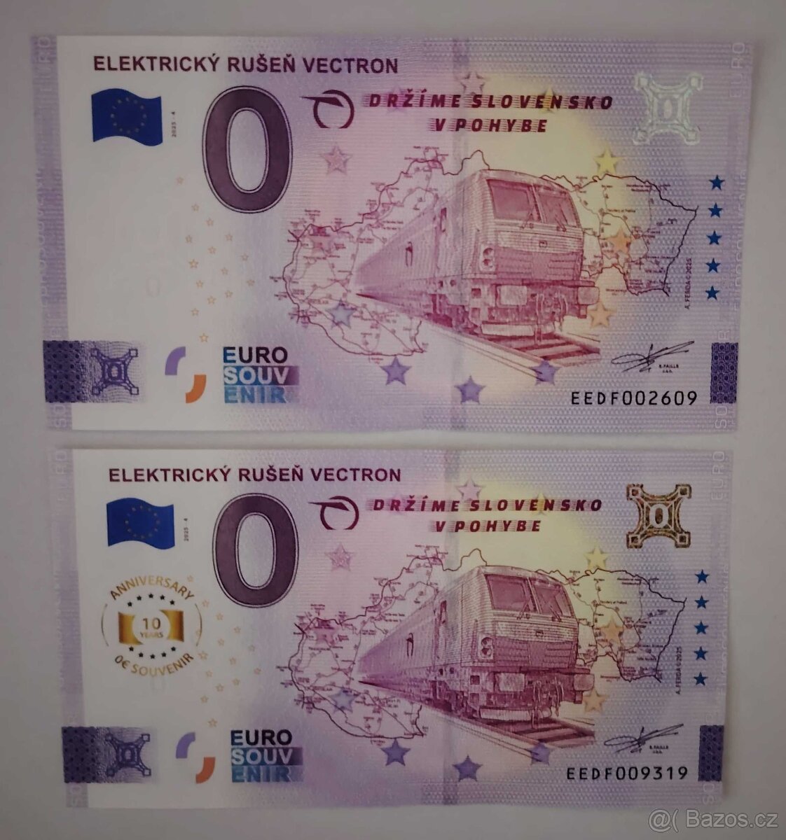 0 euro suvenírová bankovka 2025