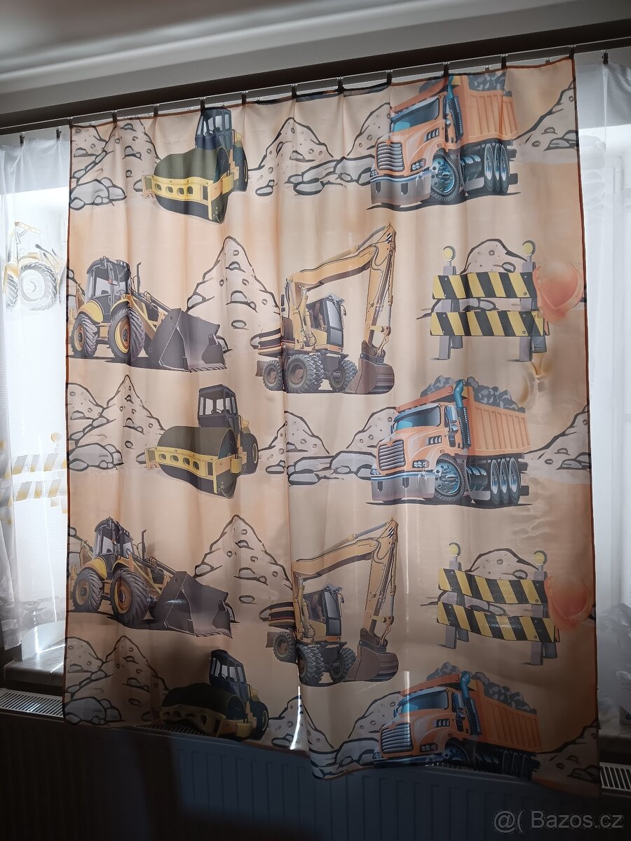 Závěsy se stavebními stroji