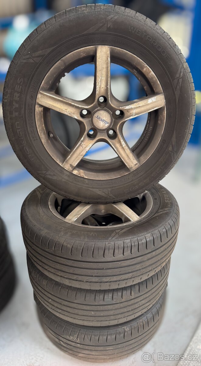 4ks - Sada ALU Nokian 195/65 R15 Letní