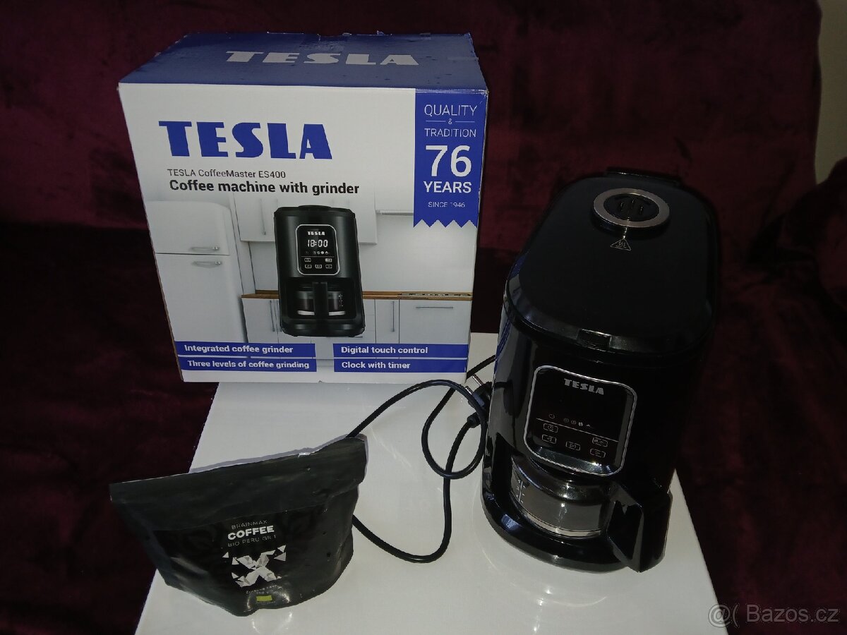 TESLA překapávací kávovar s mlýnkem CoffeeMaster ES400