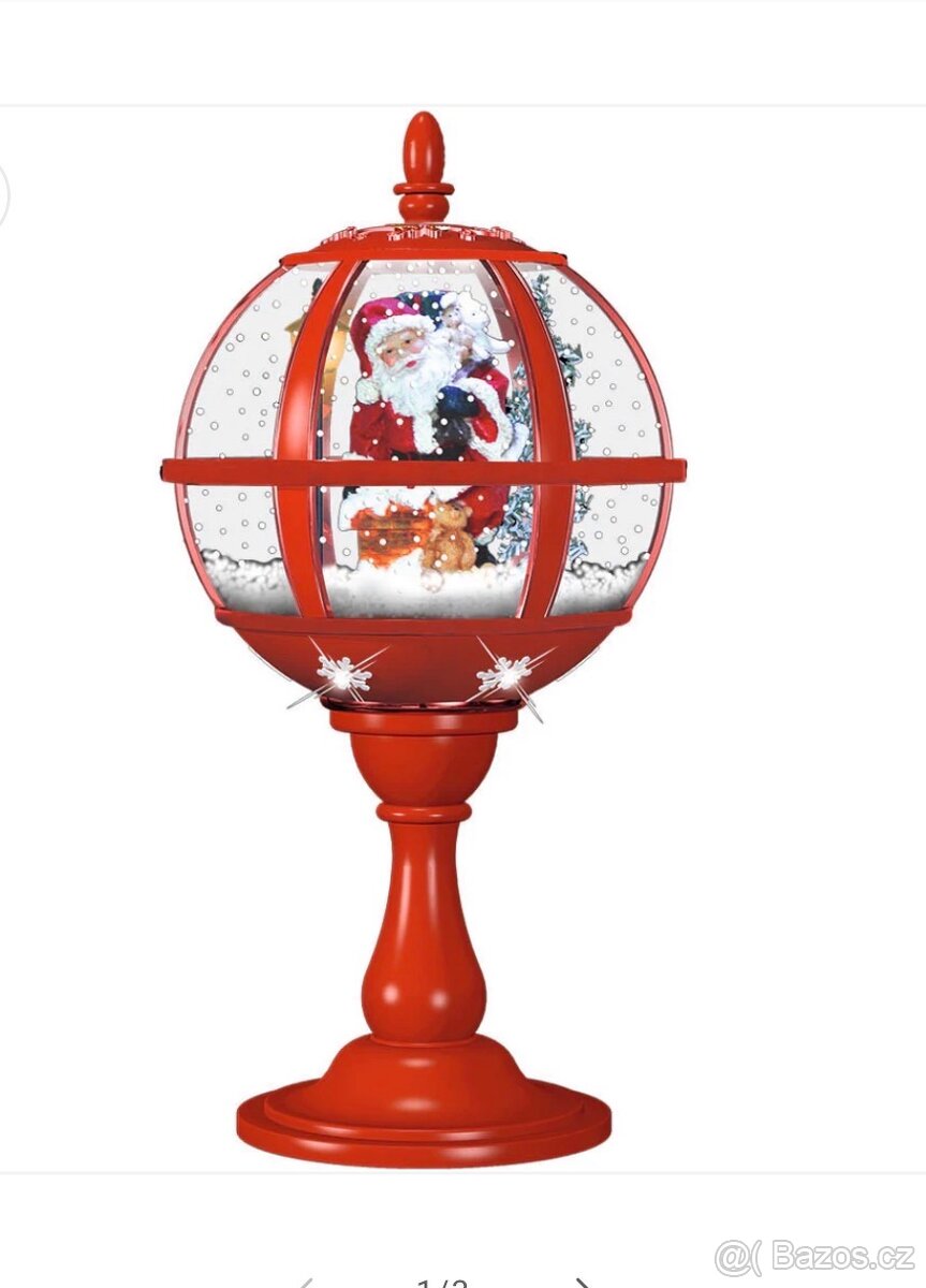 Sněžící LED stolní lucerna Santa – 60 cm Nový