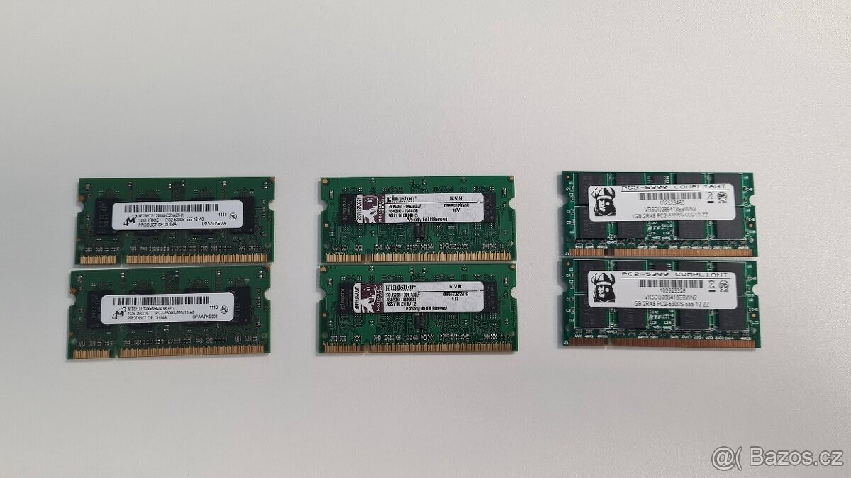 DDR2, 667MHz, SODIMM, 3(2x1GB)