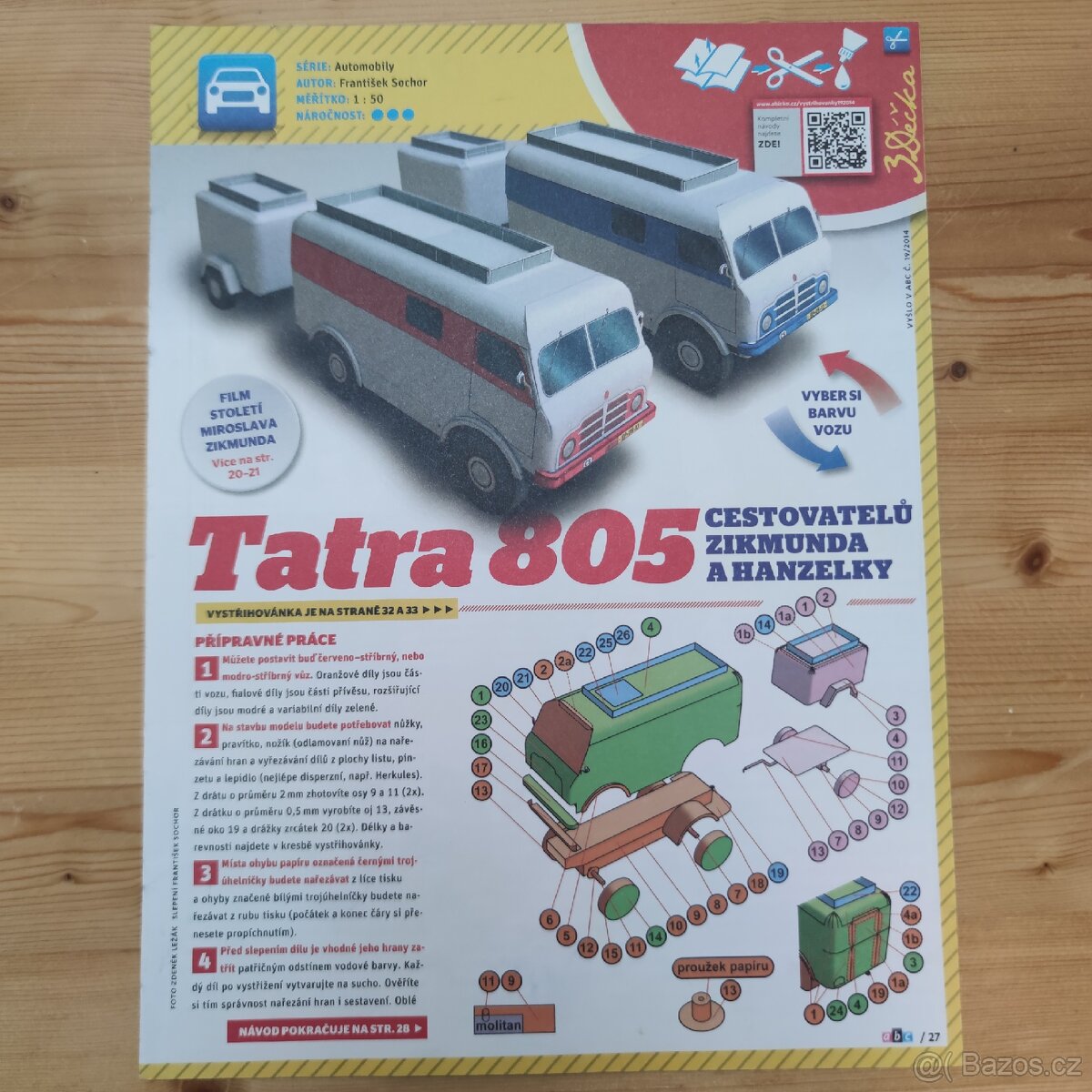 Papírový model Tatra 805 Zikmunda a Hanzelky z ABC