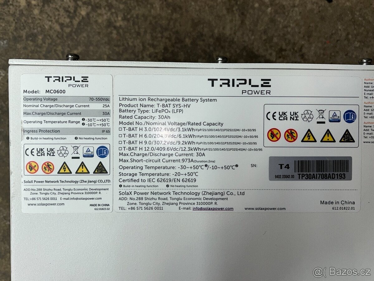 Solax Triple Power BMS MC0600 (Řídící modul k baterii)