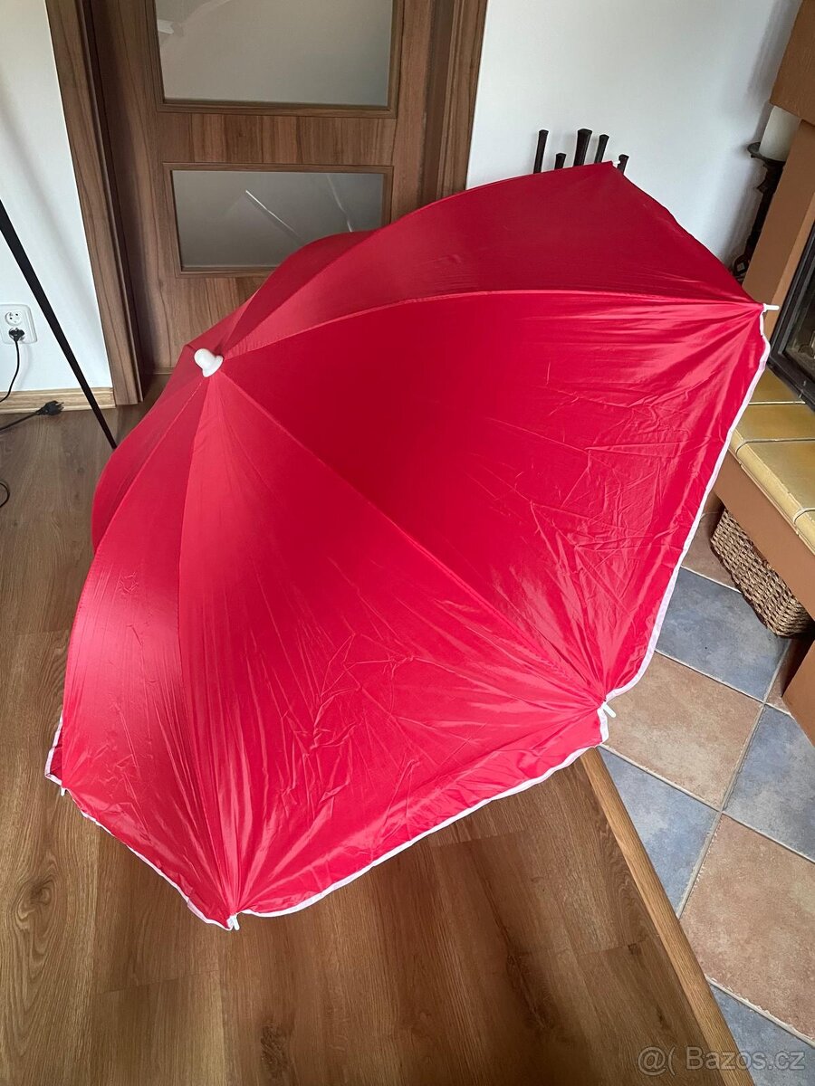 Slunečník Ø 200 cm - červený