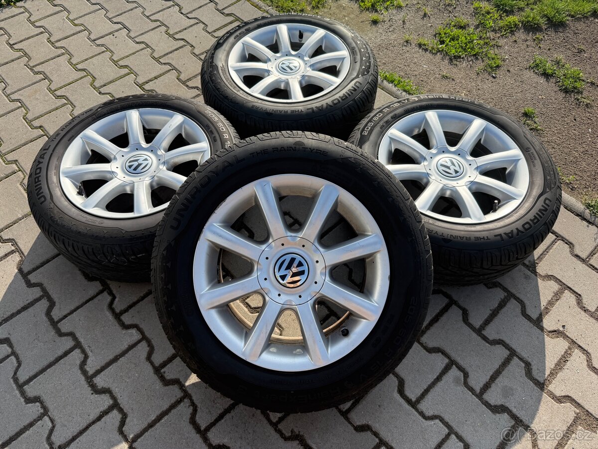 4x al kola 5x112 15 + pneu letní 205/60 R15