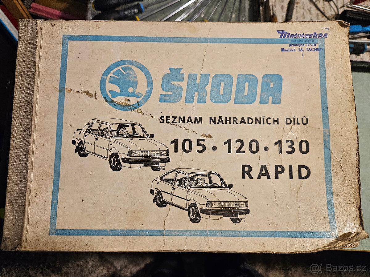 Seznam náhradních dílů Škoda 105, 120, 130, Rapid
