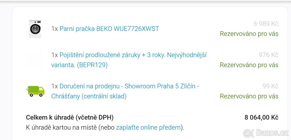 Parní pračka BEKO