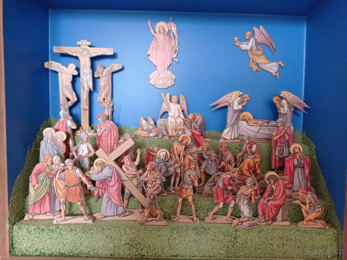 Vyřezávaný postní betlém Tyroly