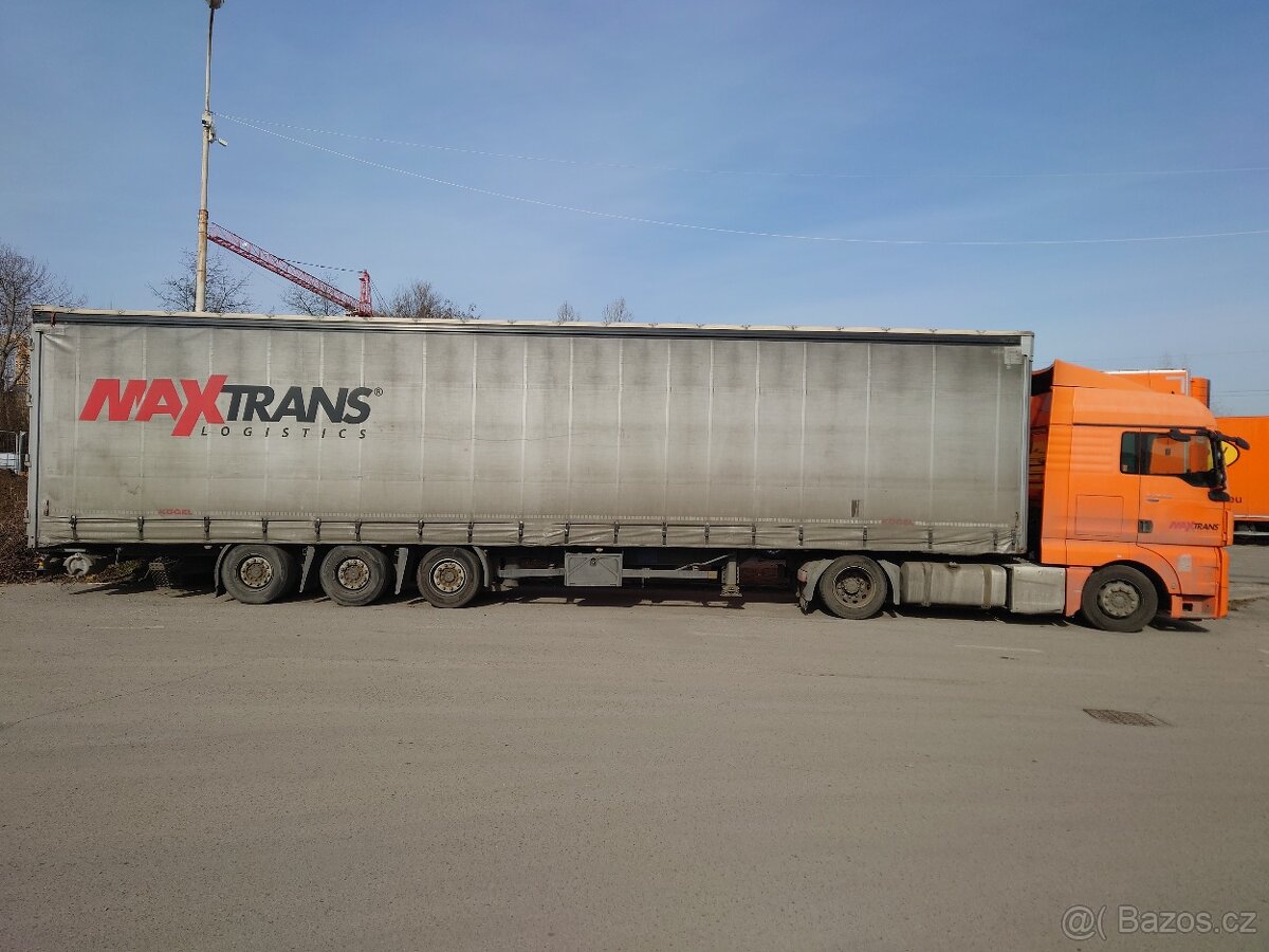 MAN TGX + Kogel LOW DECK souprava plachta