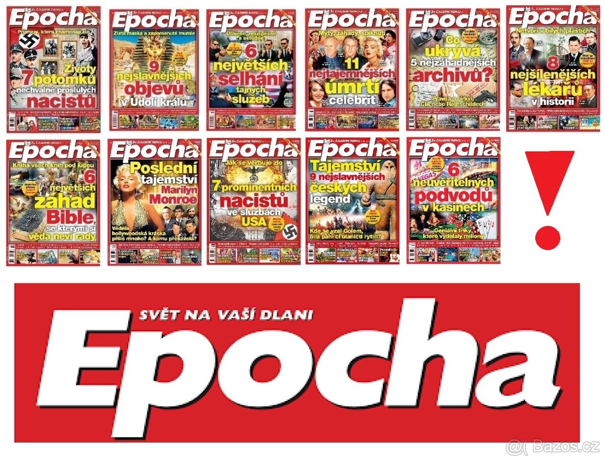 Časopis Epocha 12 kusů, časopisy ročník 2025, SLEVA