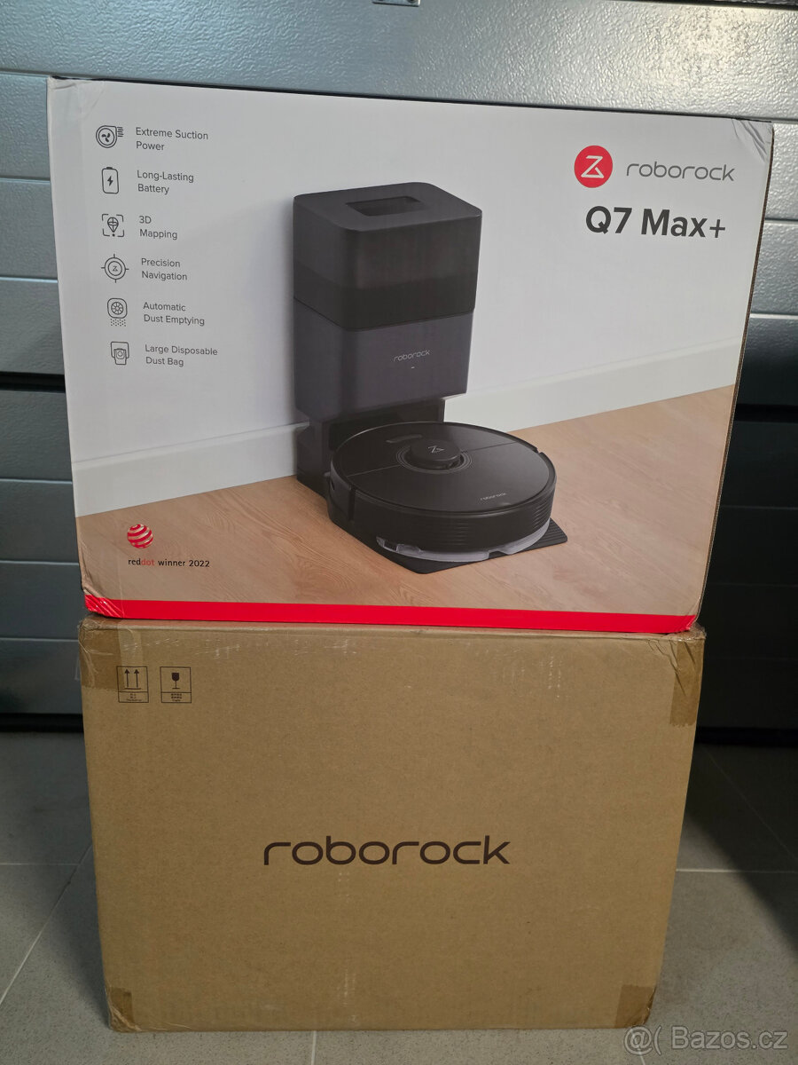 Roborock Q7 Max+ Černý – Robotický vysavač s vyprazdňovací s