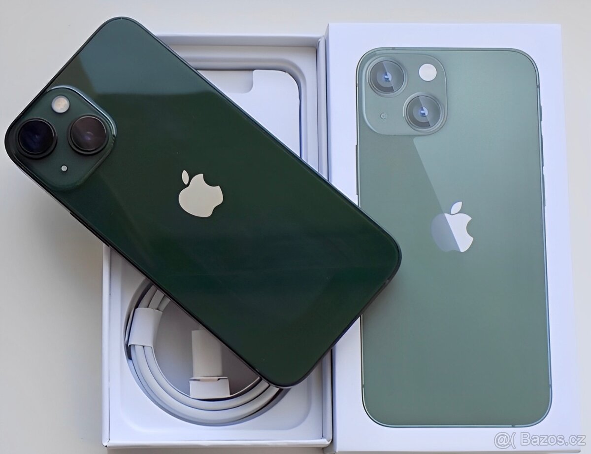 iPhone 13 Mini Green BATERIE 100% TOP