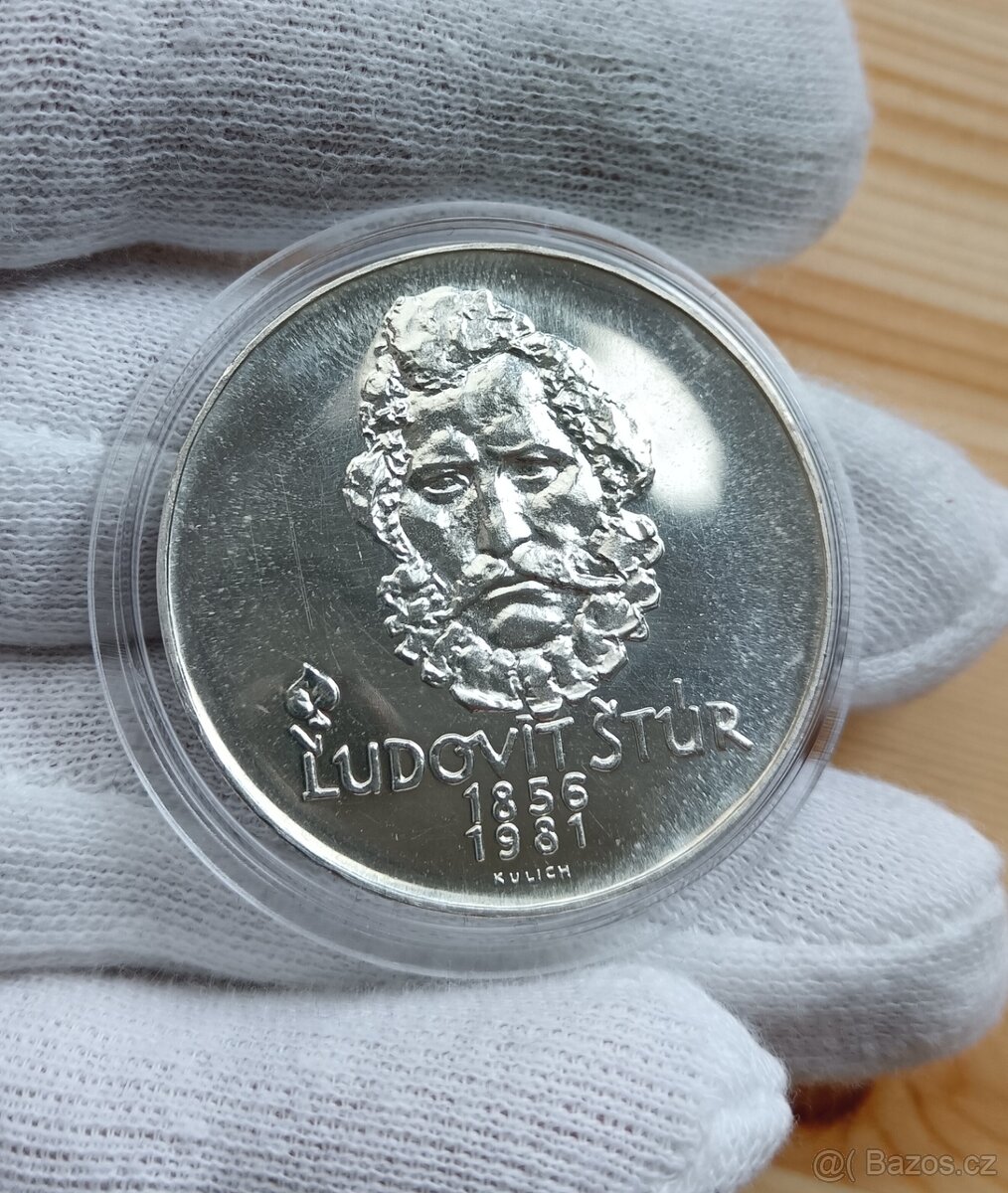 Stříbrná pamětní mince Československa 500kčs Ludovit Štúr 19