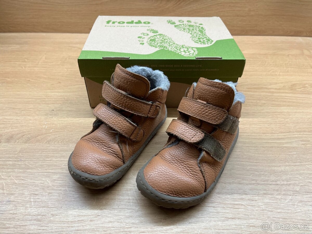 Dětské zimní zateplené barefoot boty (vel 26)