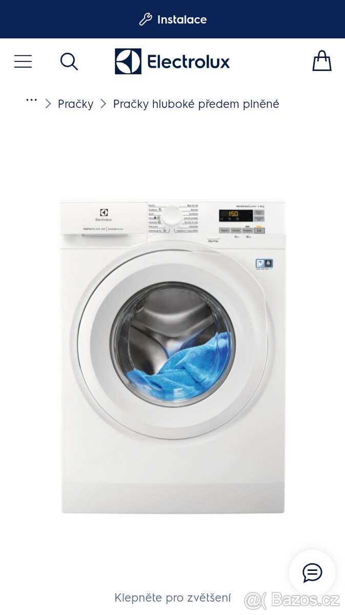 pračka Electrolux EW6FN528WC 8kg (1 rok záruka)