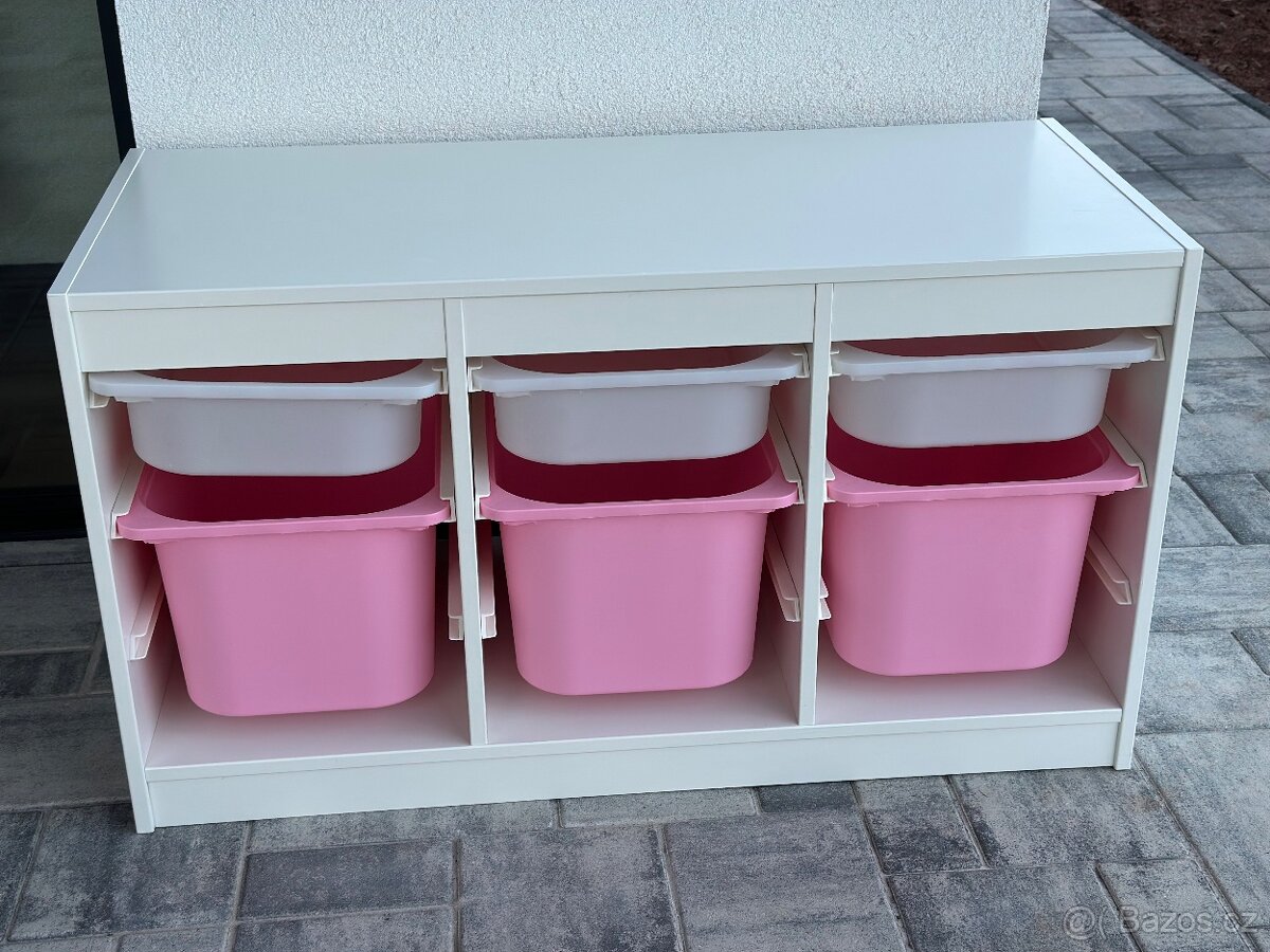IKEA TROFAST ULOŽNÁ SESTAVA S KRABICEMI SKŘÍŇKA