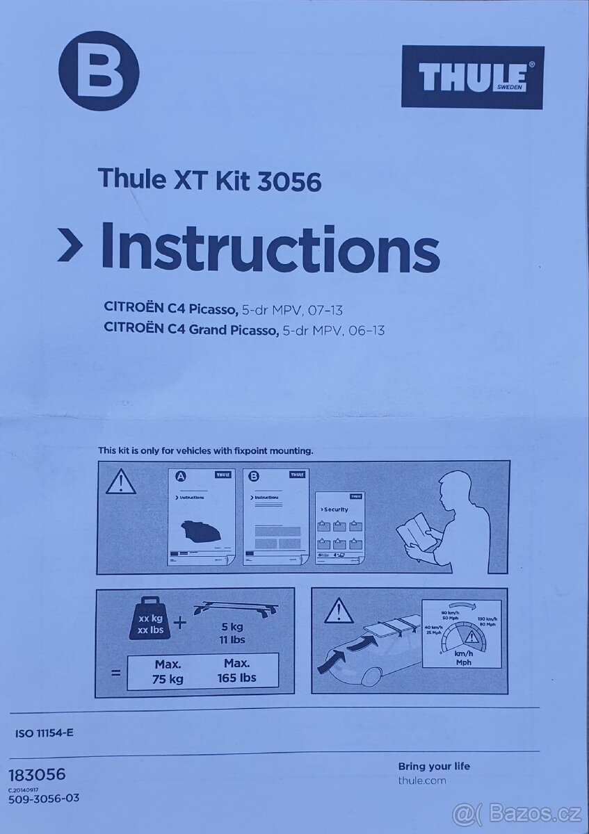 Kit Thule 3056 CITROËN C4 Picasso, Grand Picasso 07-13