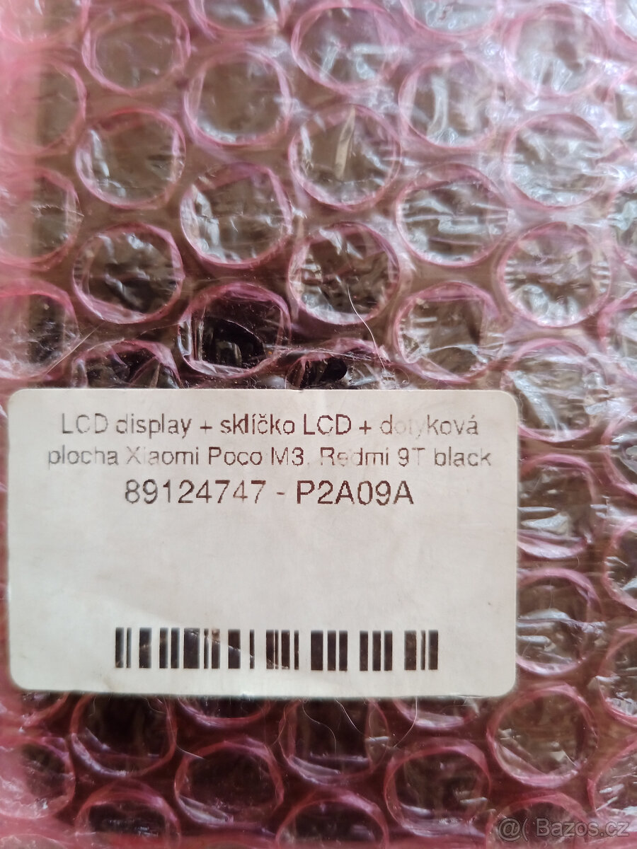 LCD displej plus sklíčko LCD dotyko. plocha poco m3 redmi 9t