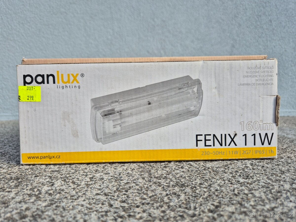 Přisazené nouzové světlo s baterií, IP65, Panlux Fenix 11W,