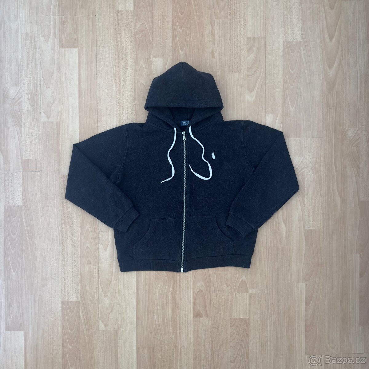 Ralph Lauren Polo černošedá mikina s kapucí | vel. M