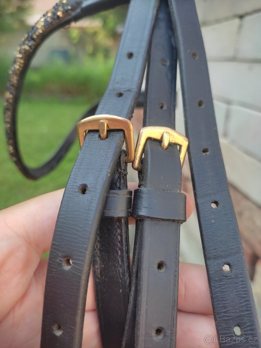 HKM uzdečka se zlatým kováním