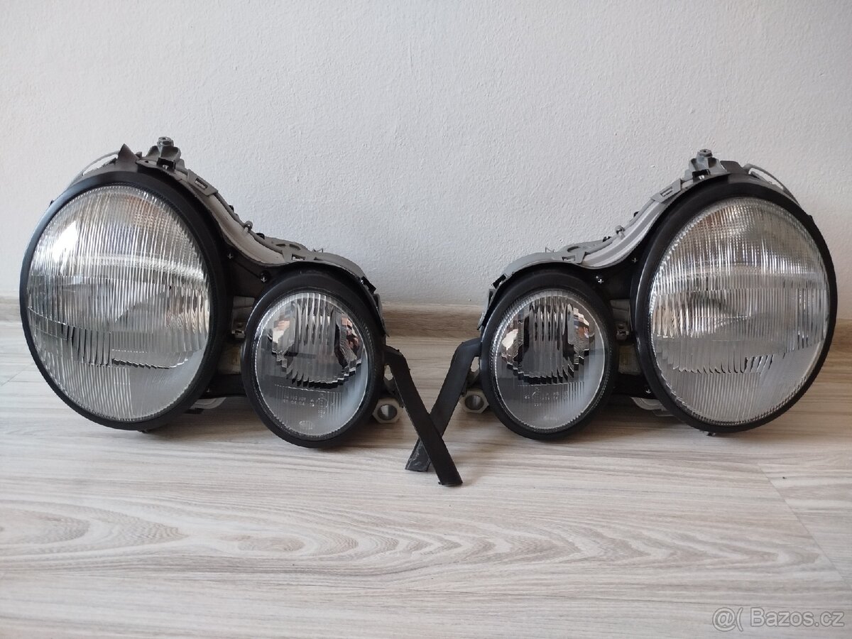 Mercedes W210 předfacelift – nové světlomety HELLA