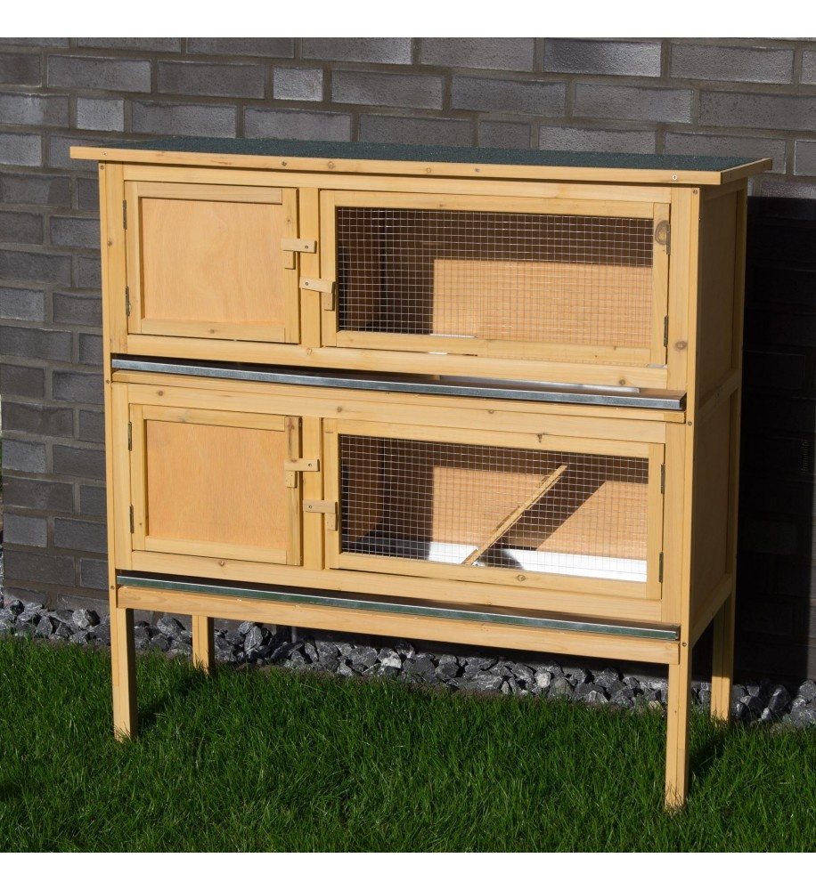Výroba velká kvalitní králíkárna s domečkem,117x46x117cm.