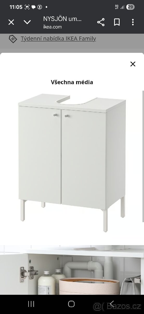 Koupelnová skříňka pod umyvadlo ikea