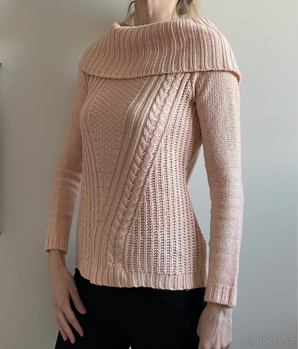 Růžový / Meruňkový svetr zn. Orsay