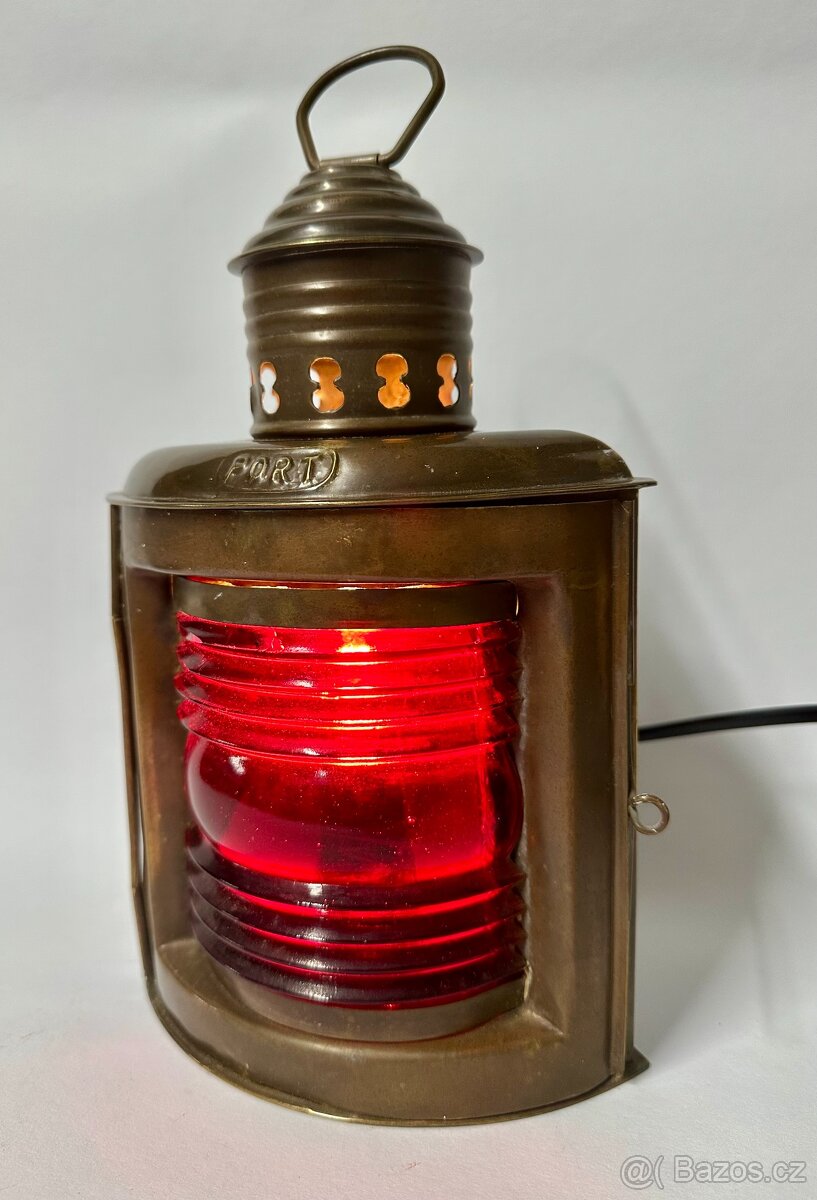 Starožitná lampa PORT krásný TOP kousek