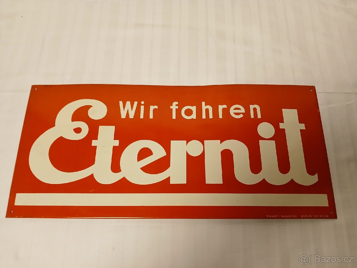 Plechova cedule Eternit
