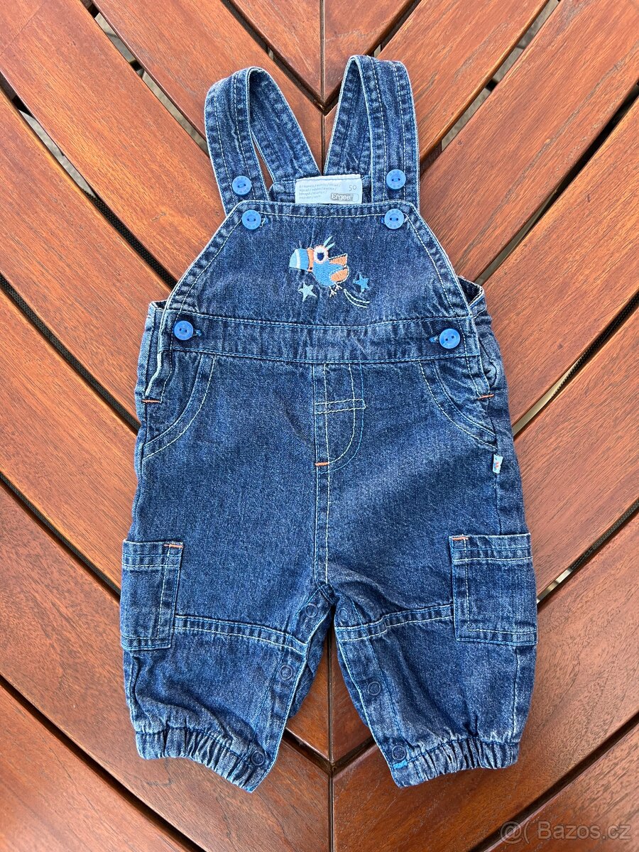 Riflové kalhoty s kšandami