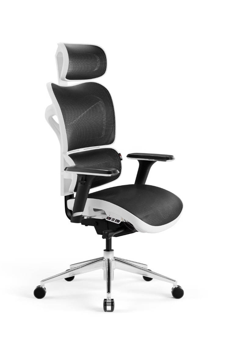 Ergonomická kancelářská židle Diablo V-Commander (bílo-černá