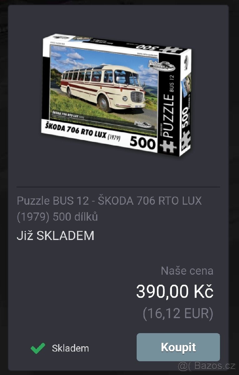 Puzzle - Škoda 706 RTO LUX (1961)