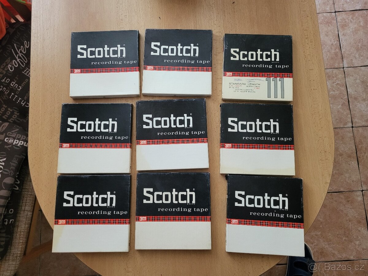 Prodám 9 kusy magnetofonové pásky Scotch 7" RB-7.