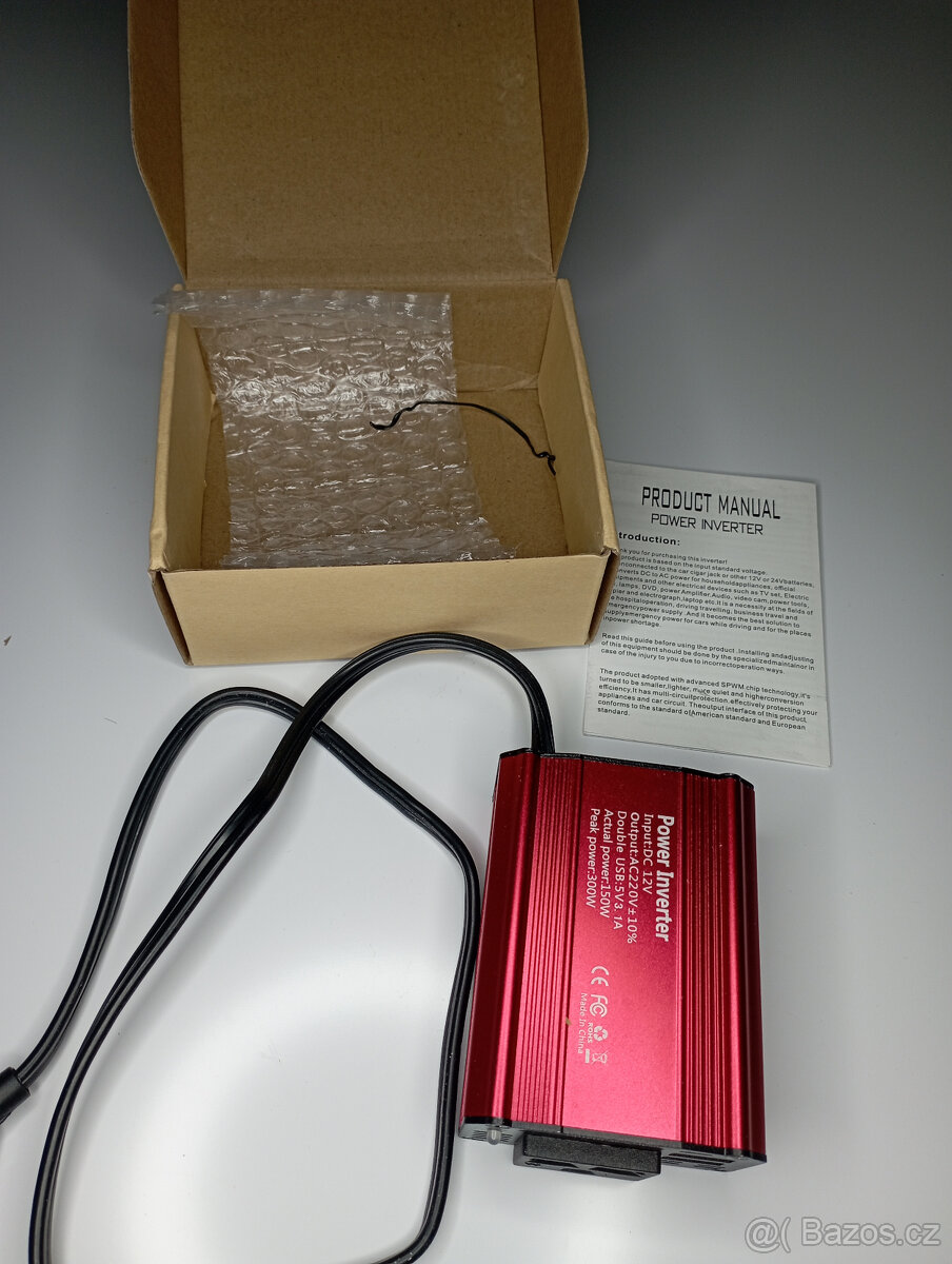 Měnič napětí Car Inverter 150W - peak 300W DC