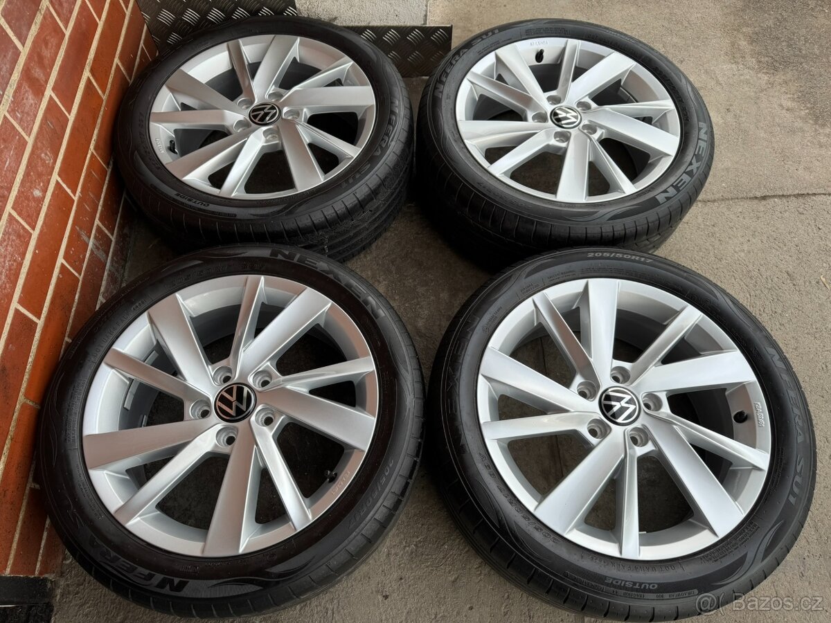 Alu 17" 5x112 , VW "GAVIA " G8 , letní 70% TOP
