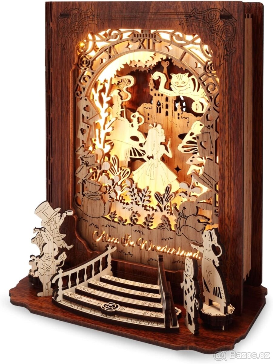 Alenka v říši divů 3D puzzle Noční světlo