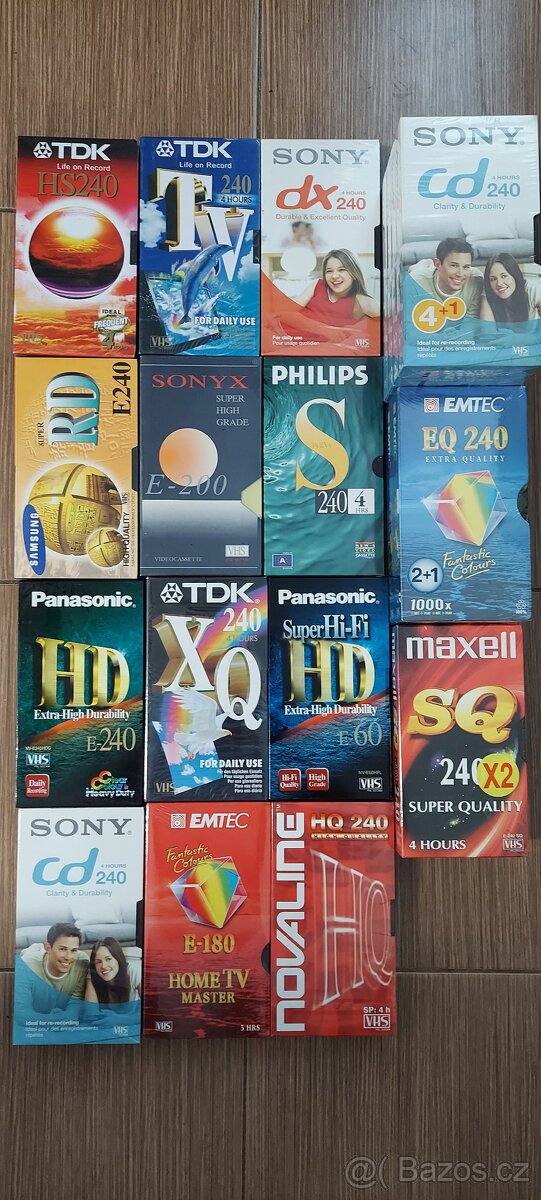 NOVÉ NEPOUŽITÉ VIDEOKAZETY
