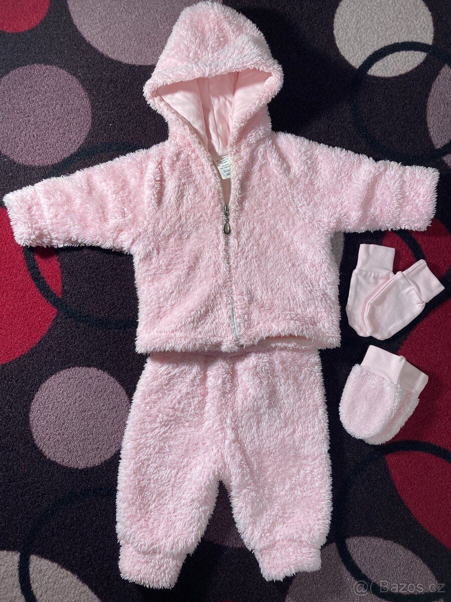 Růžový zimní set pro miminko vel. 62. - SLEVA