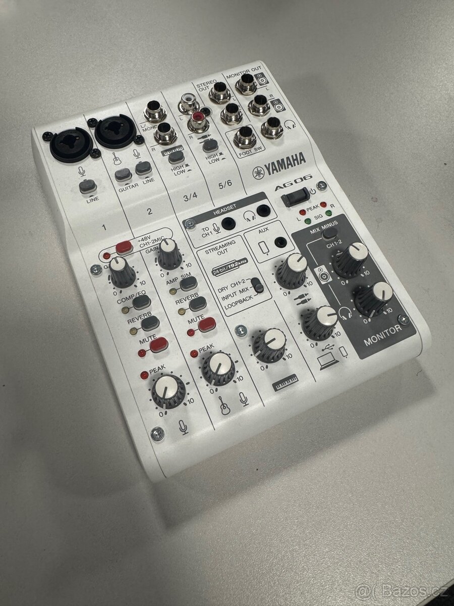 Yamaha AG06 MK2 WH Analogový mixpult