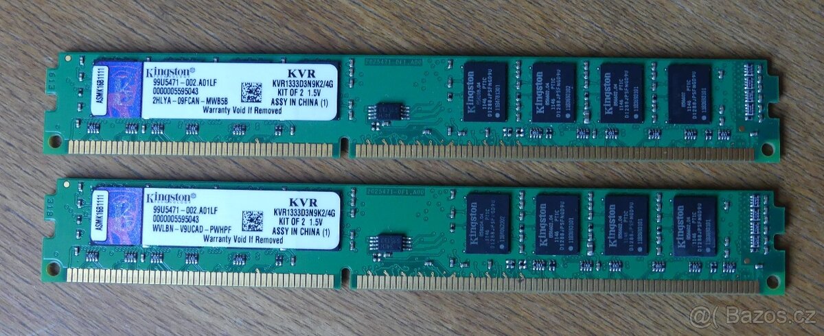 RAM Kingston DDR3 1333/1600 MHz