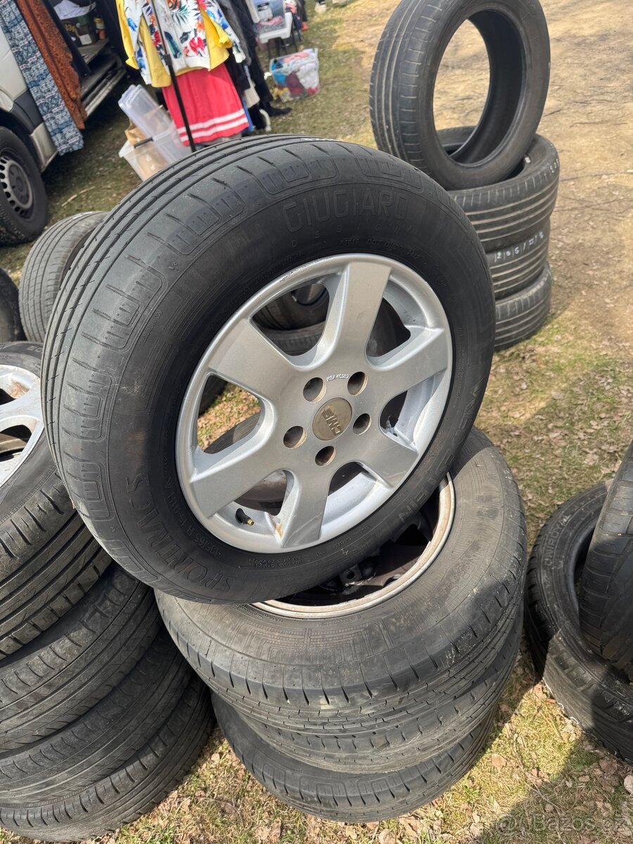 Alu kola 5x112 r15 s letním pneu 195/65/15