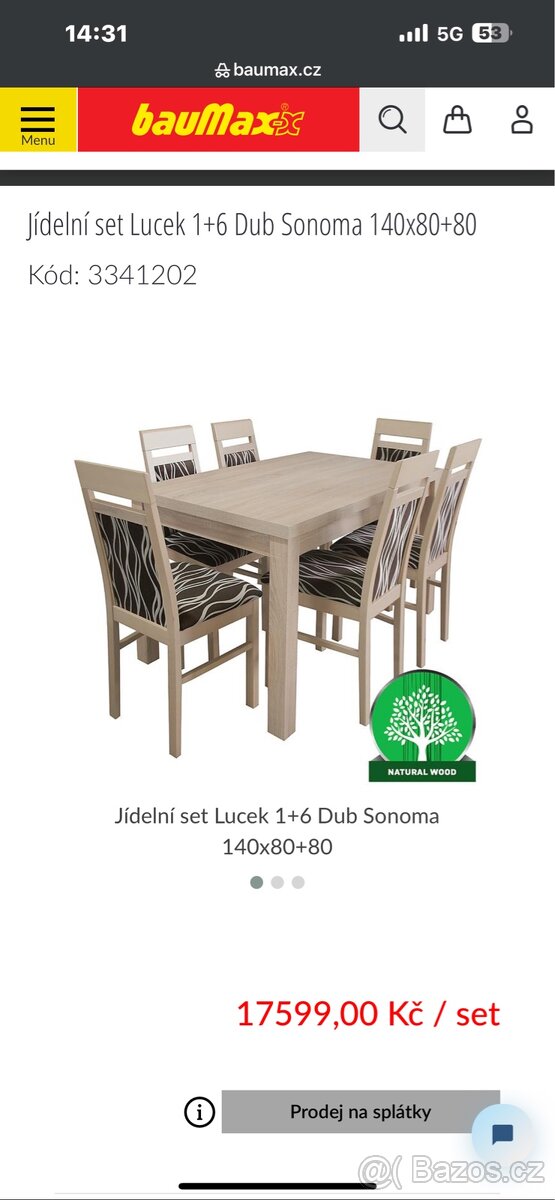 Jídelní set novy