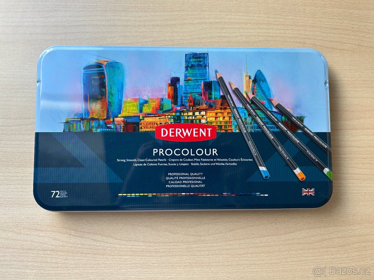Umělecké pastelky Derwent Procolour - sada 72ks (PC 3100Kč)
