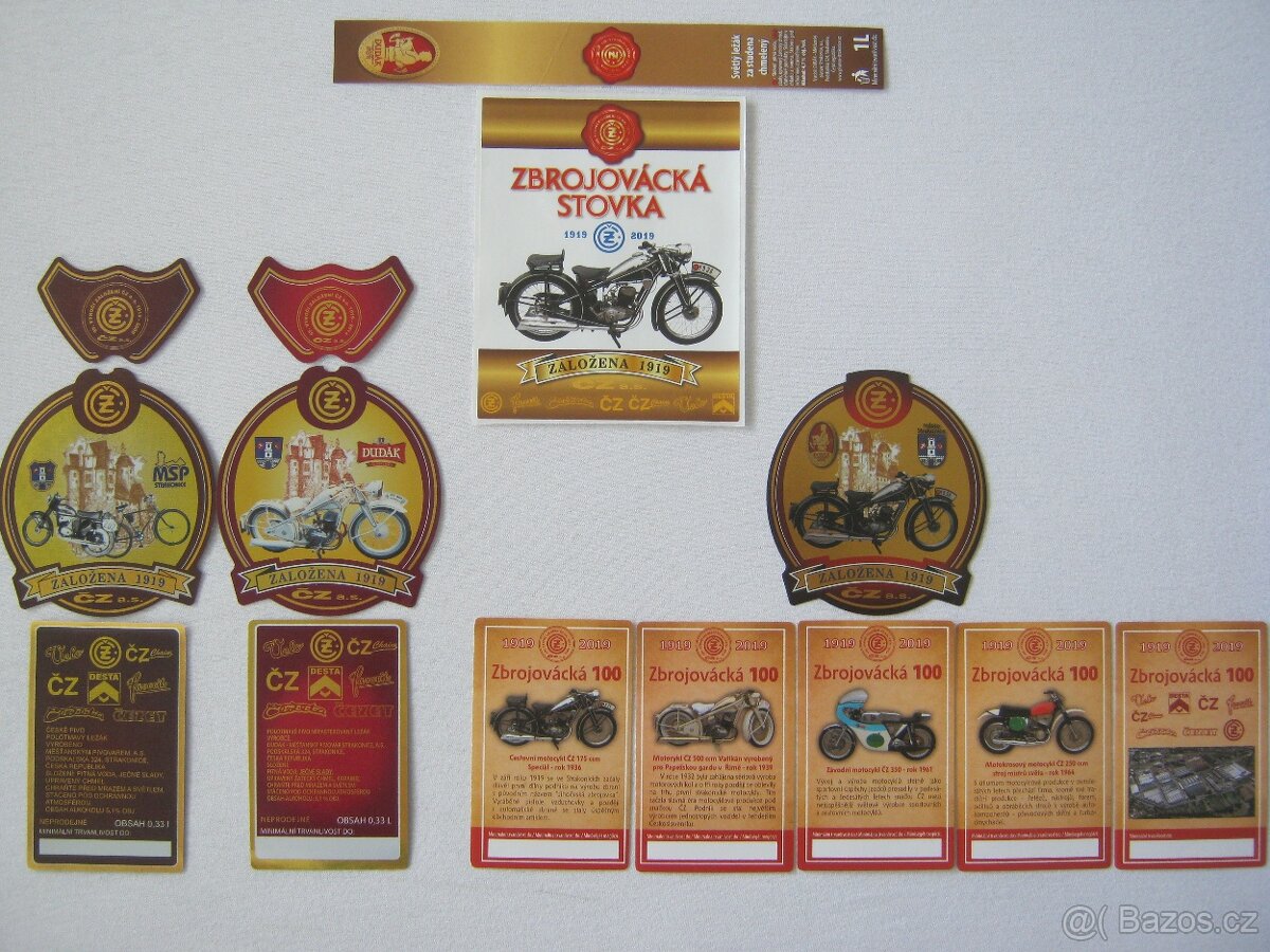 pivní etikety pivovar Strakonice ČZ sady rok 2009,2014,2019