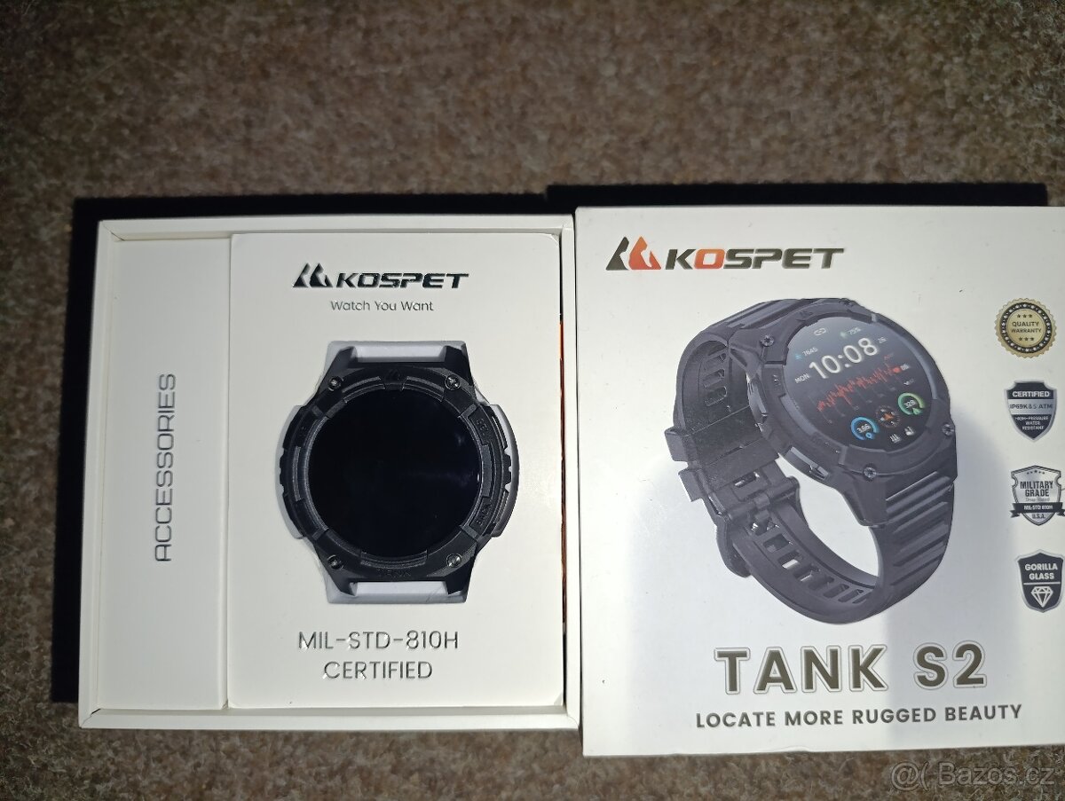 Chytre odolne hodinky Kospet tank s2 black